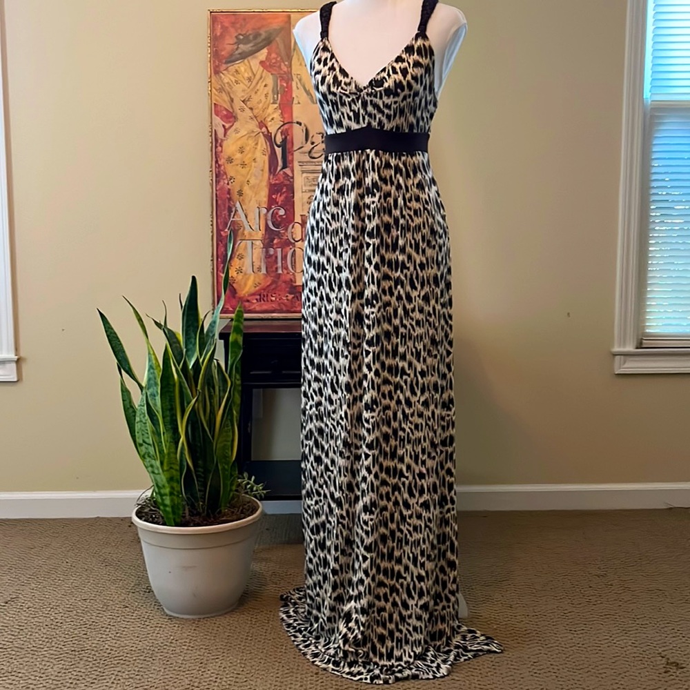 Banana Republic, brown & tan dress, size S.
